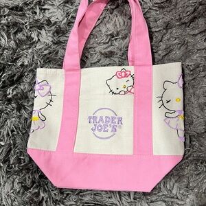 Hand embroidered- Hello Kitty on Trader Joe’s Canvas Tote Bag